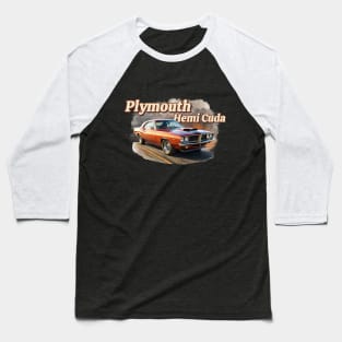 Plymouth Hemi Cuda Baseball T-Shirt